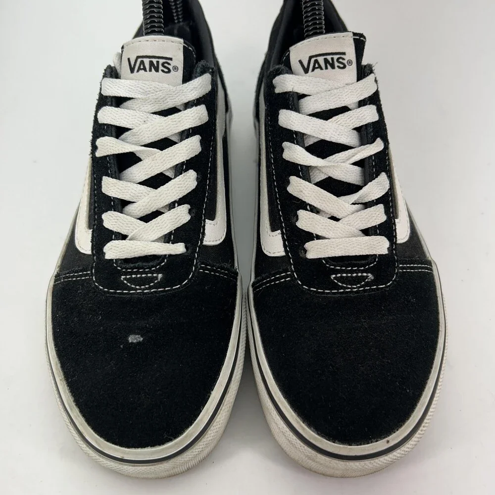 Vans Old Skool Shoes Womens Size 6 Black White Suede Canvas Skate Sneakers